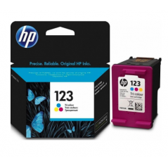 HP 123 trois couleurs - Cartouche d'encre HP d'origine (F6V16AE)